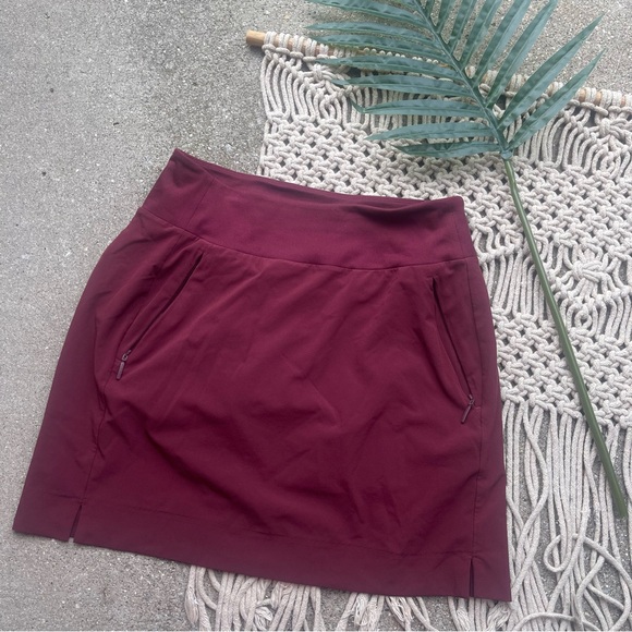 Athleta Burgundy Skirt Size 0 - Picture 2 of 6